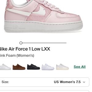 Nike Air Force 1 LXX Pink and White Women's Sneakers -gently used